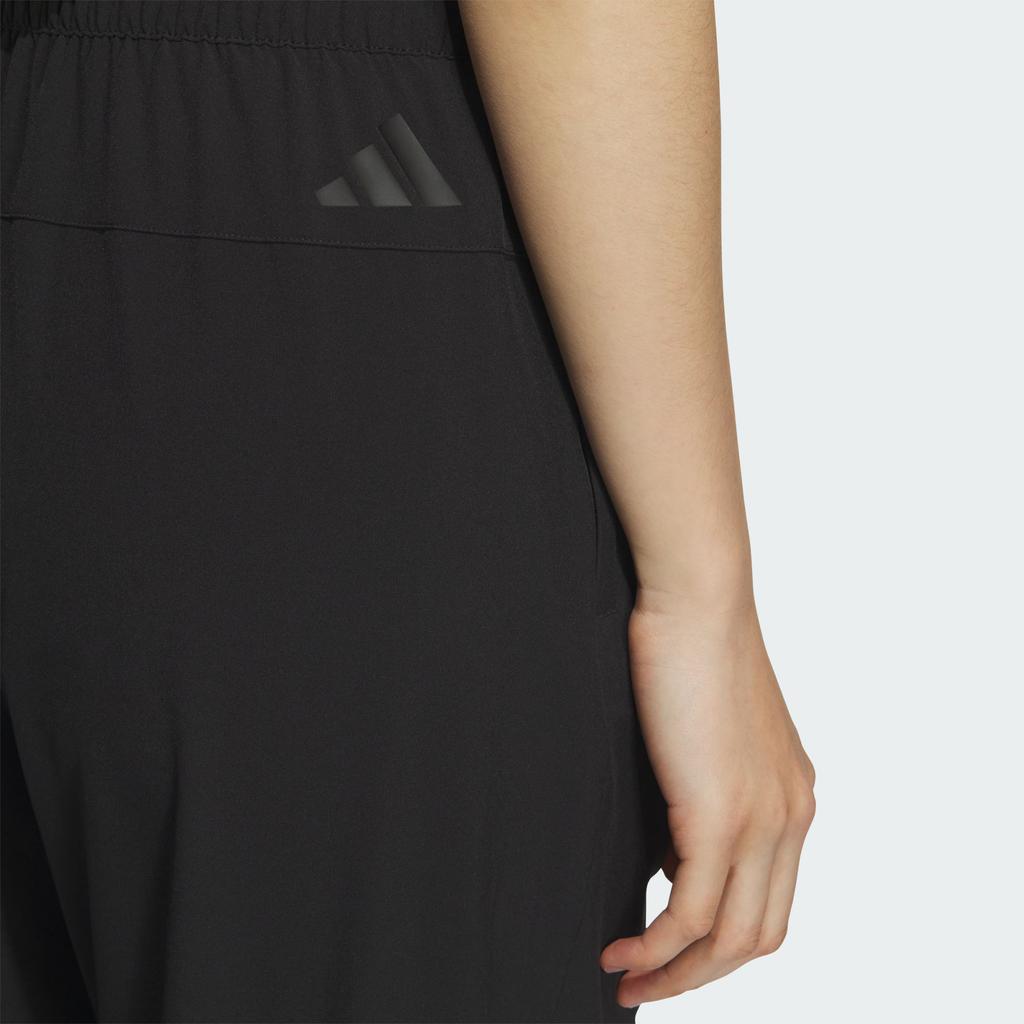 Adidas Брюки Climacool 7/8 из эластичной ткани, быстросохнущие, с охлаждающим эффектом, на кулиске, спортивные брюки, женские брюки, черные KC1485