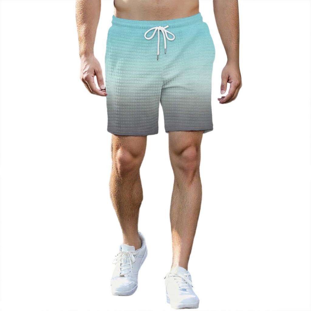 Мужские модные спортивные шорты с принтом, эластичный пояс, карманы, спортивные шорты