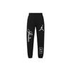 Jordan Letter Logo Print Drawstring Knit Sports Pants Women Bottoms Black DZ3385-010