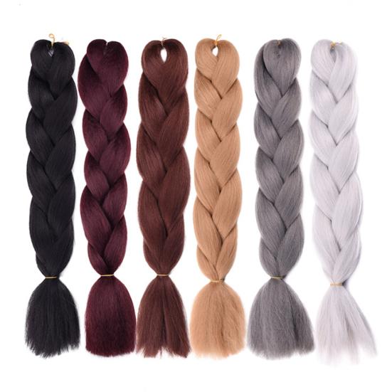Женские Jumbo вязание крючком плетение Ombre Color Синтетические наращивания волос Kanekalon