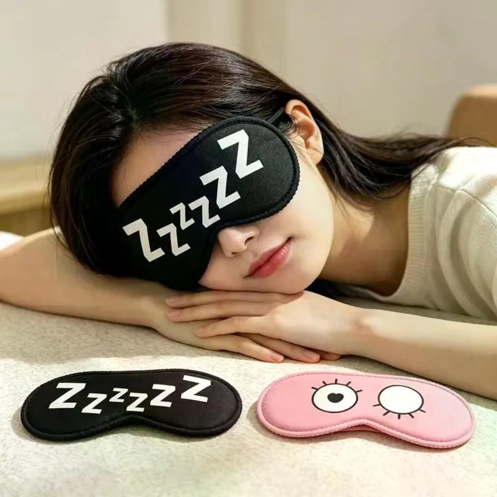 Cartoon Pattern Eye Cover Concave Comfort Blindfold Cute Style Sleeping Eye Mask for Women Men