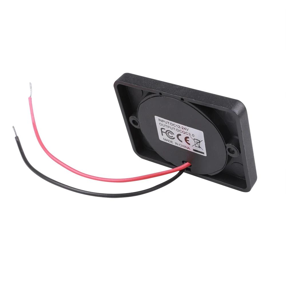 5 В/3,1 А и QC 3,0 автомобильное зарядное устройство двойной USB адаптер круглой формы водонепроницаемый разъем адаптер питания переключатель для мотоцикла RV круизного судна