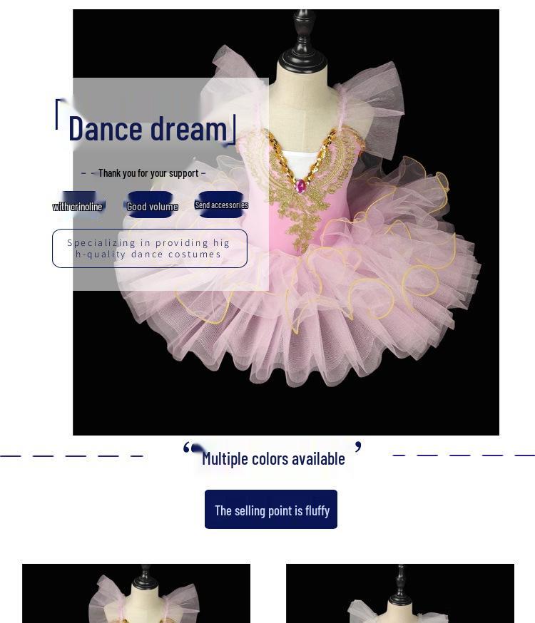 June 1 Children's Swan Ballet Dress - Girls Tulle Skirt Princess Costume