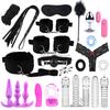 SacKnove  Soft Nylon Luxury 26pcs Alternative Set Implementos De Tied Gear Sex Toys Restraint Bondage Kit for Adult