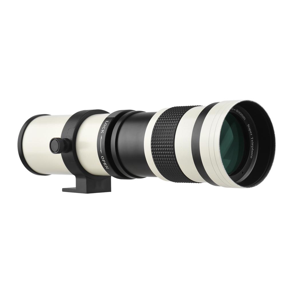 Camera MF Super Telephoto Zoom Lens F/8.3-16 420-800mm T Mount with Universal 1/4 Thread Replacement