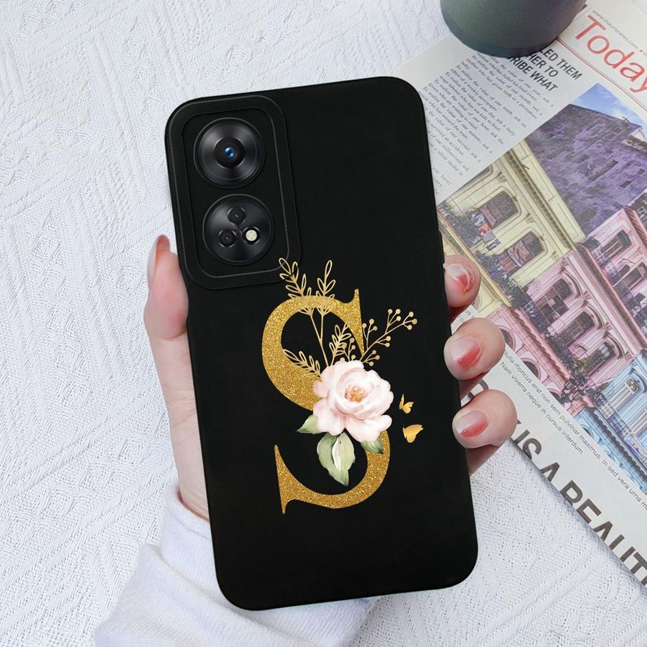 Чехол для телефона для Oppo Reno2 Reno3 4G 5G 4 5 Lite Pro, модный чехол для пары, цветочные буквы, матовый тонкий, мягкий силиконовый противоударный противоударный чехол для бампера Oppo