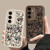 Черный Чехол для Телефона с Рисунком Грибов Для Samsung Galaxy S25 S22 S21 Ultra S24 S23 S20 FE Plus A35 A55 A54 Ударопрочный Силиконовый Чехол
