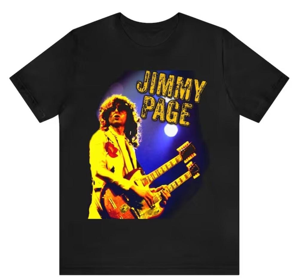 Футболка Led Zeppelin Jimmy Page Футболка Led Zeppelin Rock N Roll Футболка Jimmy Page Унисекс Футболка