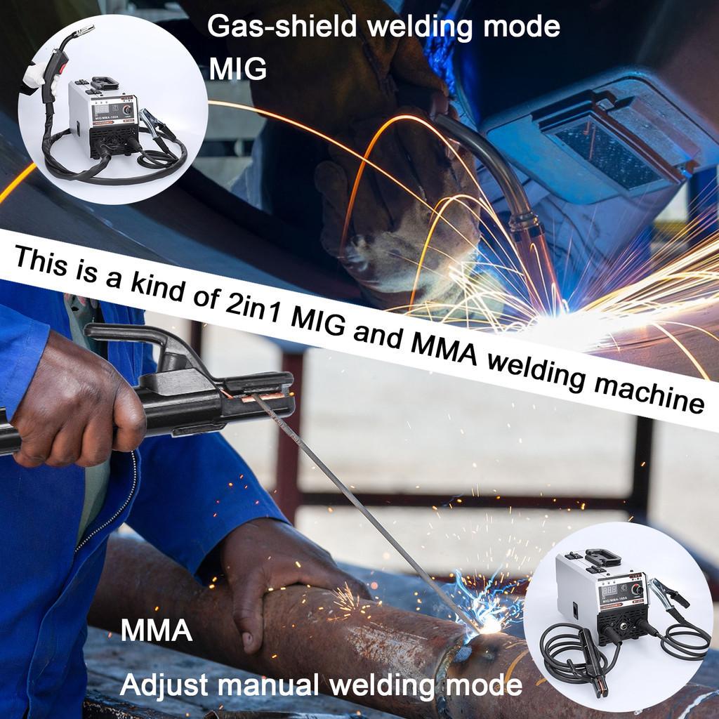 2 In 1 MIG MMA Welding Machine IGBT DC Inverter Welder Automatic Wire Feeding Contact Welding Non-Gas Gas-Shielded ARC Welder 220V