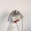 Trendy Pu Square Shape Shoulder Bag With Chain Strap Clothing Appearance Design For Daily Fashion
