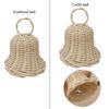 Handwoven Bells Pendant Rattan Woven Decorative Crafts Ornament Supplies for Indoor Outdoor Garden Yard Decoration