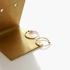 J.Lauren 11G0125 10K Gold Basic Ring Earrings