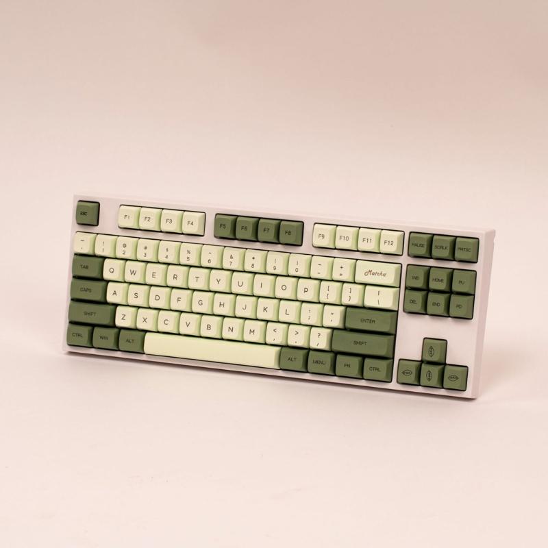 124 клавиши/набор DA Profile Matcha Green Keycap PBT Dye Sublimation для клавиш для механической клавиатуры 61 64 84 9