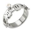 Stainless Steel Ring for Women Inlaid Zircon Rings Waterproof Romantic Fashion Jewelry