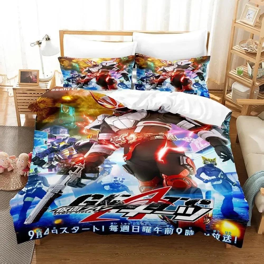 Kamen Rider Geats Комплект постельного белья Односпальный Двуспальный Полный Кинг-Сайз Размеры Размеры Комплект постельного белья Взрослые Дети Спальня Пододеяльник Комплекты 3D Аниме
