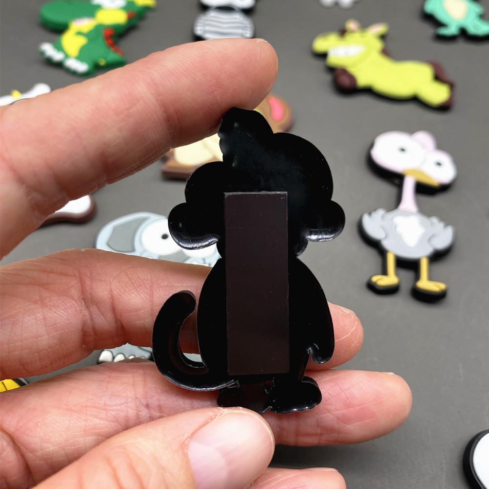 Магниты с мультяшными животными для декора холодильника, милый магнит на холодильник для детей, игрушка для малышей, магнитные аксессуары из ПВХ для холодильника