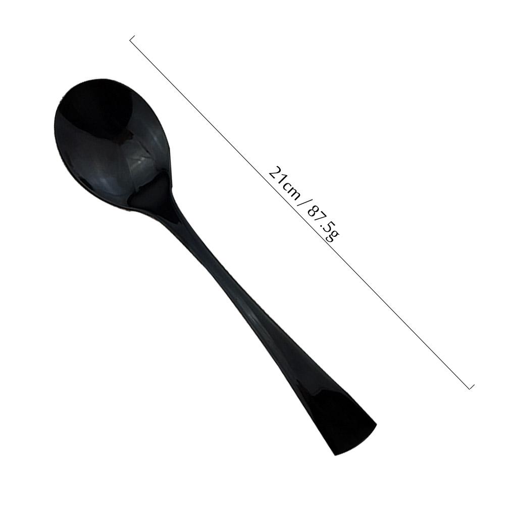 Все стили, цельный черный набор столовых приборов, наборы столовых приборов из нержавеющей стали 18/10, западная еда, нож для масла, вилка, ложка, столовая посуда