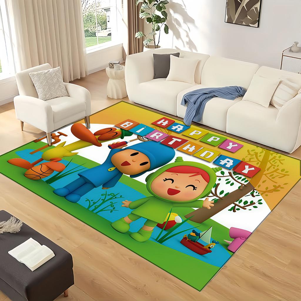 HD Забавный P-Pocoyo Мультфильм Элли Пато Ковер Коврик для Дома Гостиной Спальни Дивана Прихожей Декор, Детский Игровой Нескользящий Коврик