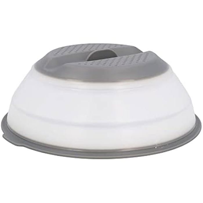 Couvercle à micro-ondes - Égouttement légumes - Cuiseur vapeur - Diamètre 26 cm - Pliable - Résistance à la chaleur - Couleur