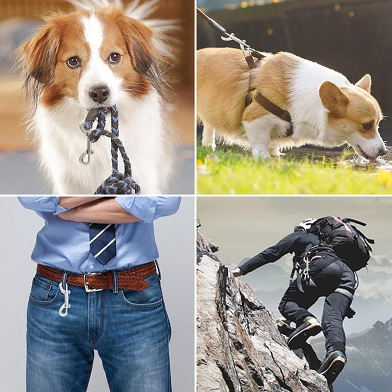 Двусторонние карабины с болтами, прочная пусковая цепь, металлические зажимы морского класса для использования в сельском хозяйстве, ведро для воды, поводок для собак, конская сбруя