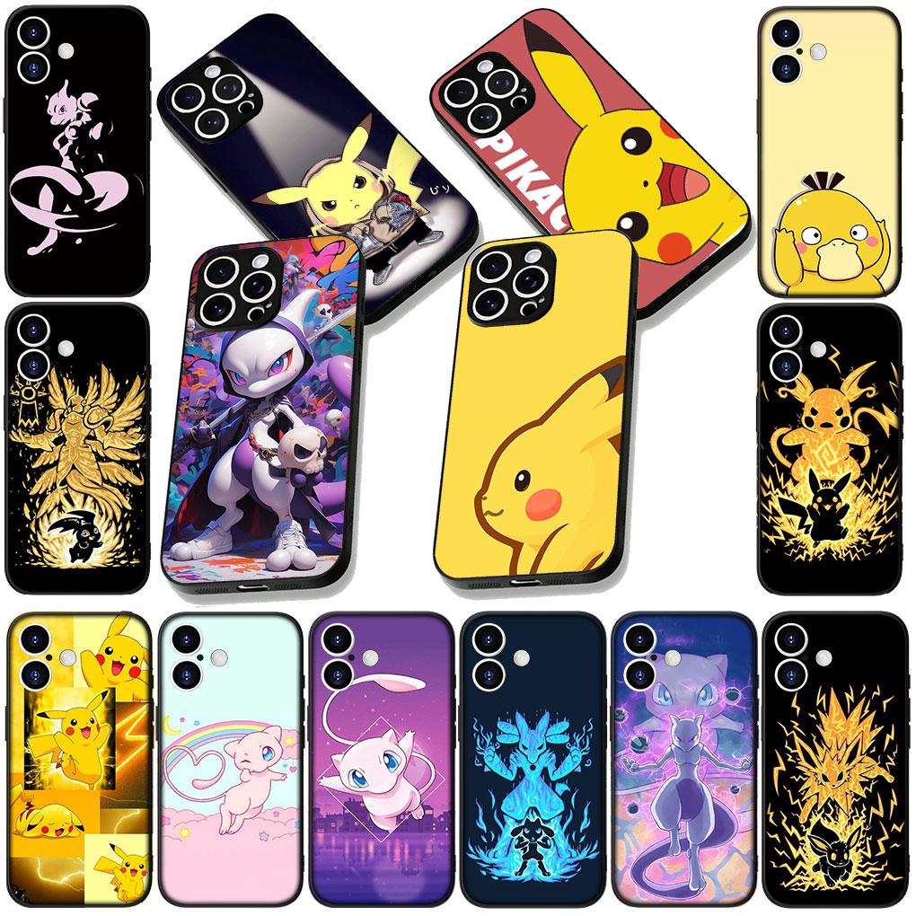 Soft Cover for Xiaomi Redmi 15 9A 9C NFC 7A 9T Note 9 8 7 8T 15c A5 Coque Phone Case P-Pokemons GO P-Pikachus Mewtwo
