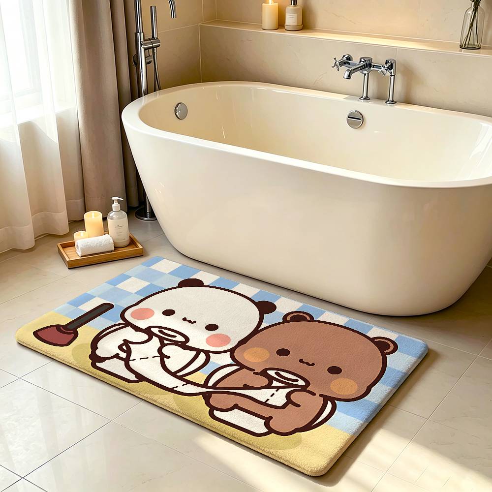Kawaii Yier And Bubus Carpet Bathroom Anti-slip Mat Door Mat Home Decoration Mat Entrance Door Mat Scratch-resistant Door Mat