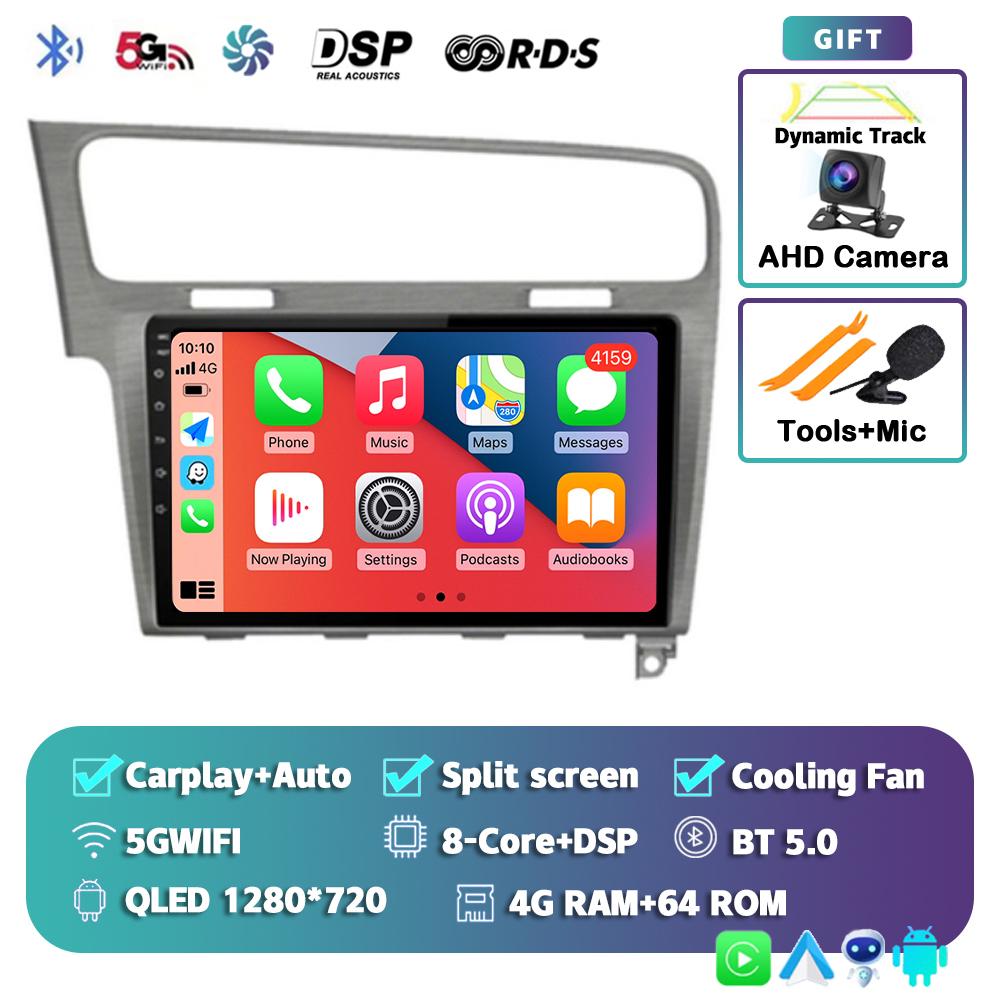 Android 14 Carplay Автомагнитола Для Volkswagen VW Golf 7 2013 - 2016 2017 2018 2019 2020 MK7 Мультимедийный Плеер Стерео Система GPS Головное Устройство