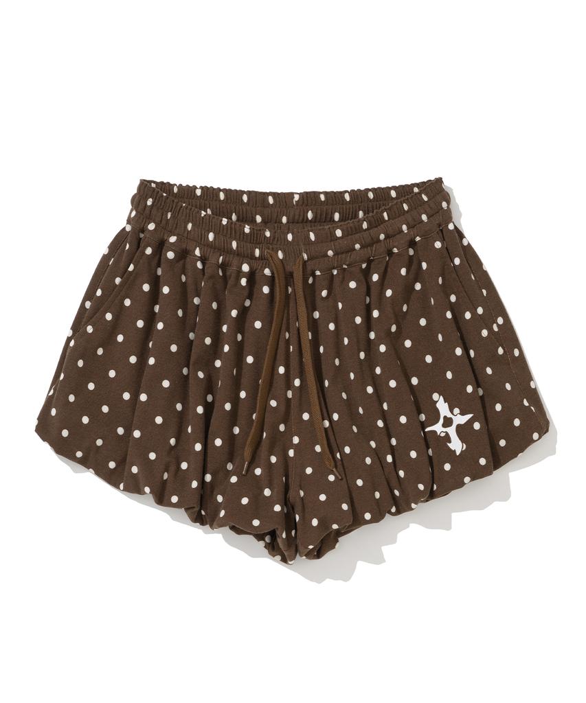 NOT4NERD W Polka Dot Balloon Shorts - Brown