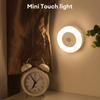 LED Touch Sensor Night Lights 3 Modes USB Rechargeable Lights Round Portable Dimming Night Lamp Room Decor