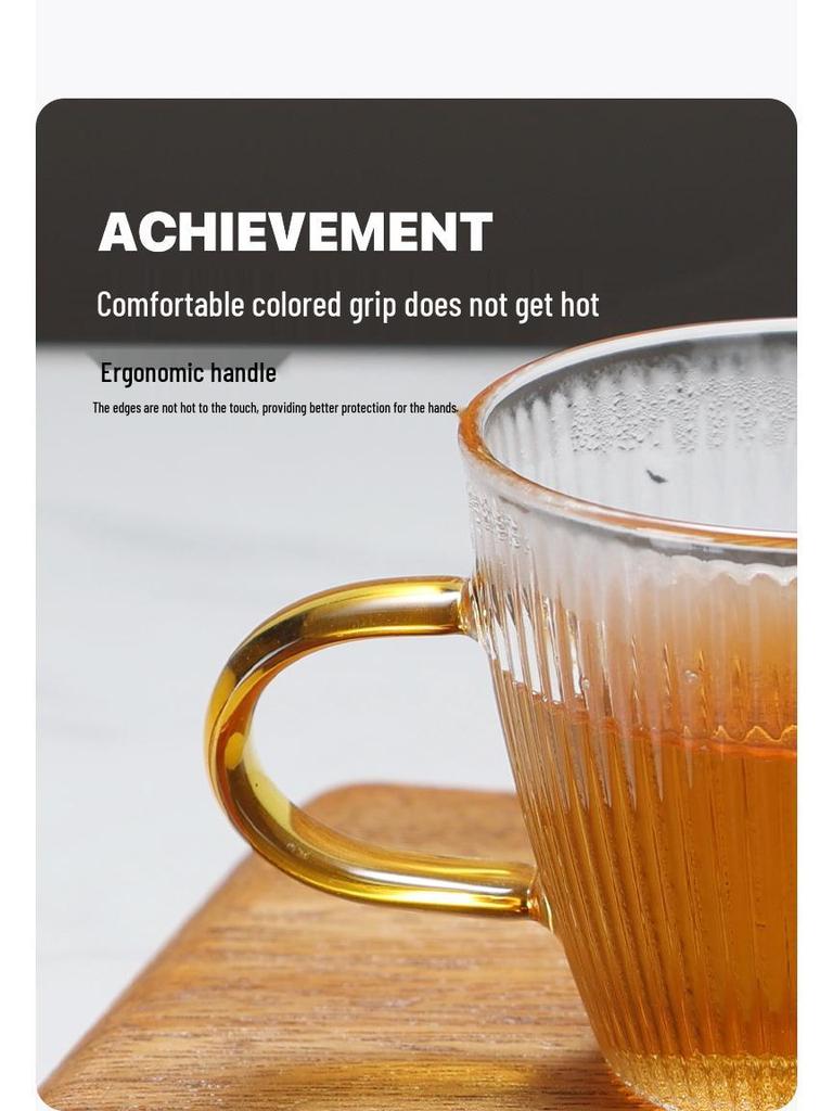 Набор из шести маленьких чайных чашек из боросиликатного стекла с кованым узором для дегустации чая Кунг-фу