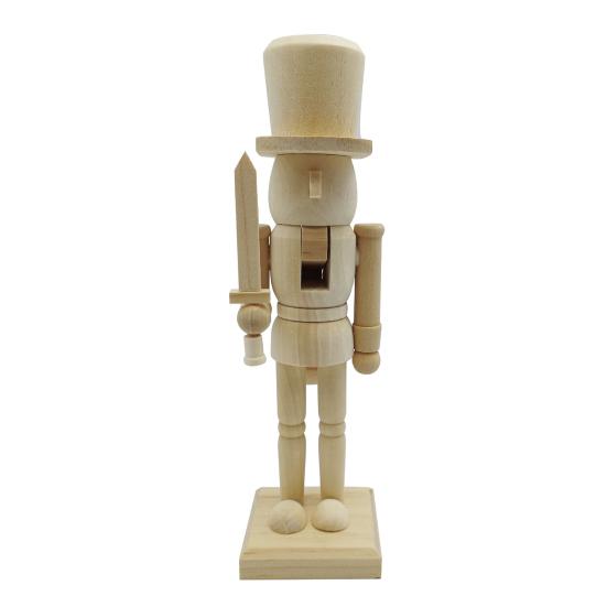 Нераскрашенный Щелкунчик Солдат Деревянный Солдат Орнамент DIY Роспись Щелкунчик Солдат Фигурка для Рождественского Украшения Праздничный Подарок