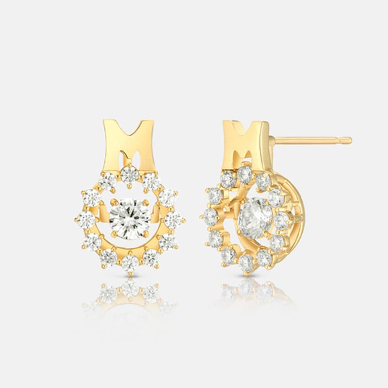 METROCITY JEWELRY Brilliot Silver Yellow Earrings A213SE0604YPA