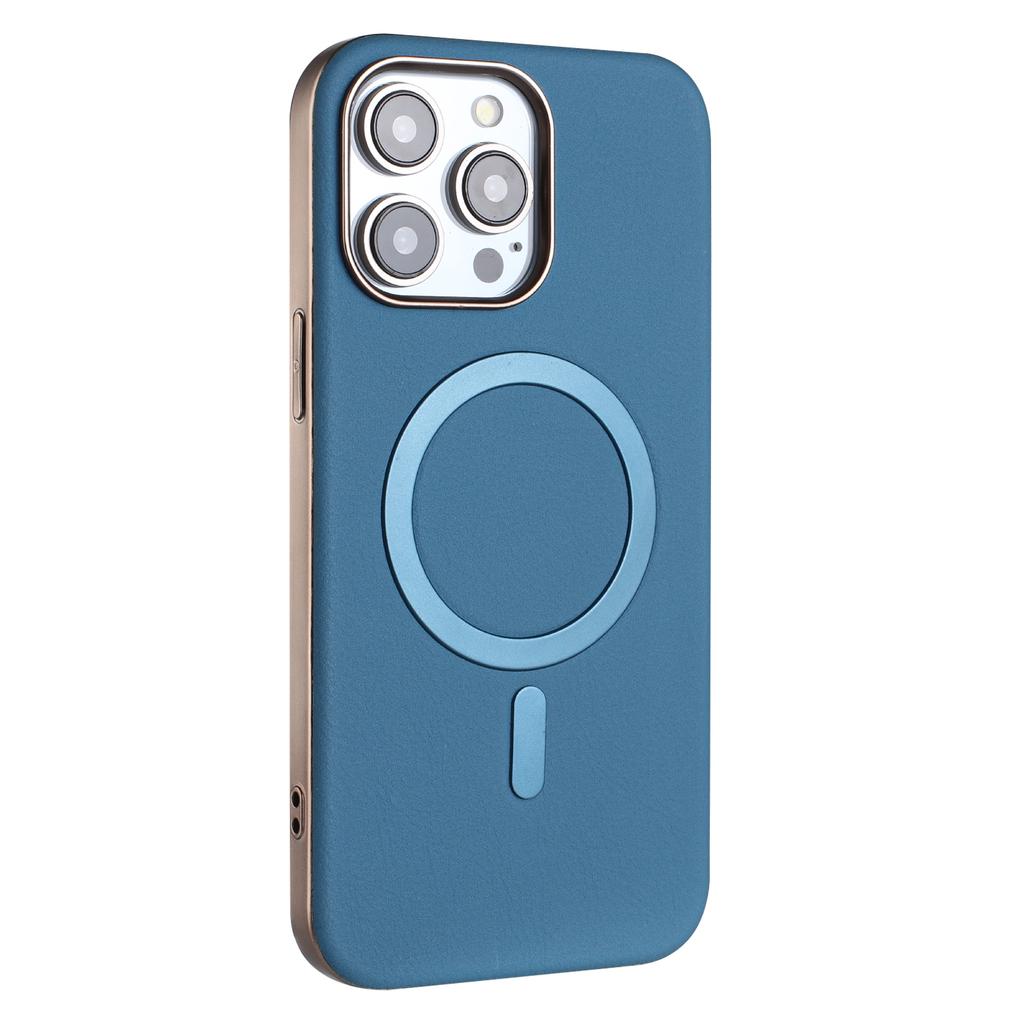 For iPhone 16 Pro Case BINFEN COLOR BF40 Compatible with MagSafe Electroplated PU + TPU Phone Back Cover