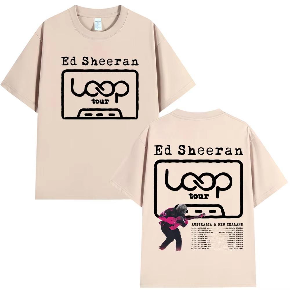 Ed Sheeran Loop Tour Australia and New Zealand 2026 Tour Merch T Shirt Men Women Fashion Tshirt Cotton Cozy Top Fans Gifts