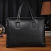 Genuine Leather Woven Men's Handbag Business Top Layer Cowhide Casual Shoulder Bag Crossbody Bag Fashion Soft Leather Briefcase