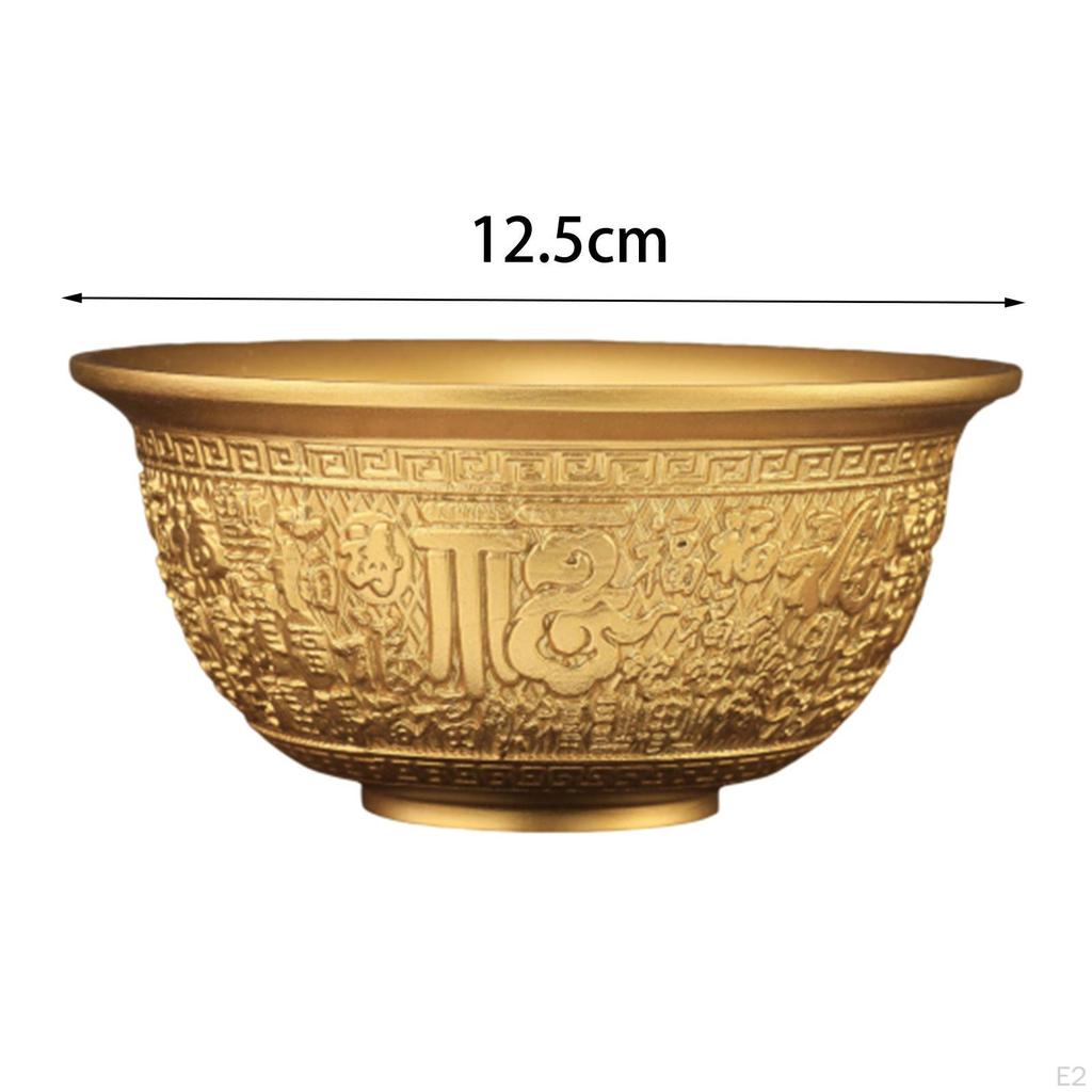 Brass Fortune Bowl Chinese Cornucopia Ornament Desktop Adornment Exquisite Good Luck