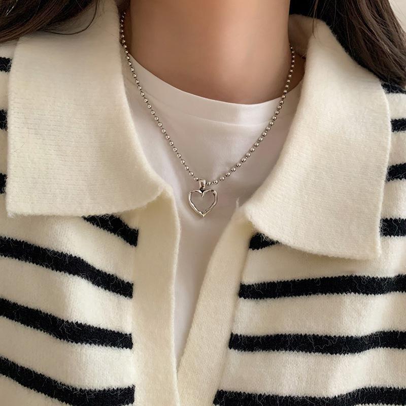 ANENJERY Модное двухслойное ожерелье «Любовь», простое универсальное ожерелье с счастливой улыбкой для женщин и мужчин, свадебные украшения, подарок