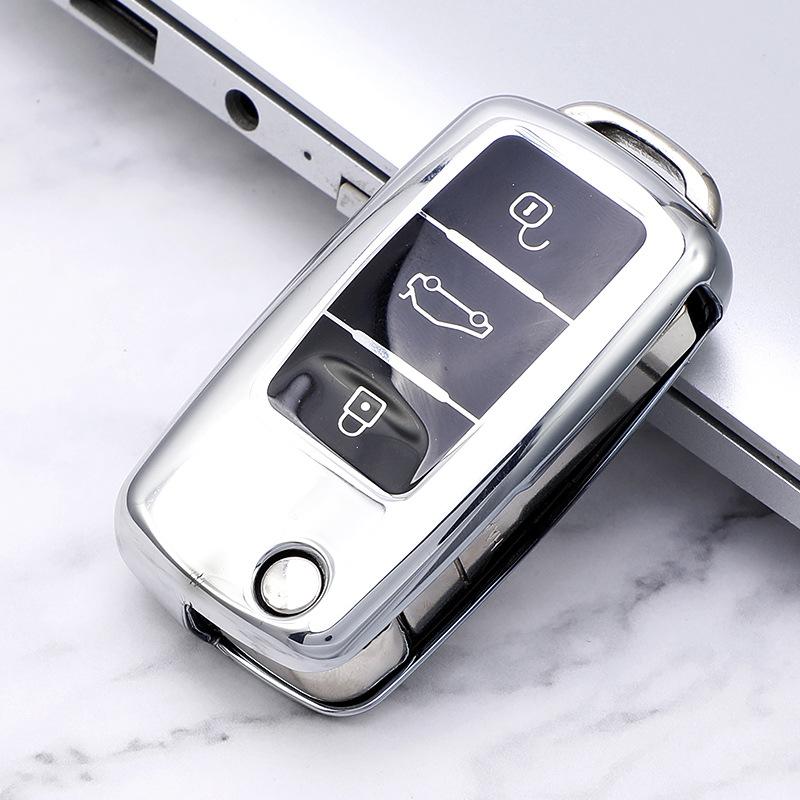 Чехол-держатель для автомобильных ключей, брелок для VW Volkswagen Polo Golf Passat Beetle Caddy T5 Up Eos Tiguan Jetta для Skoda Octavia A5