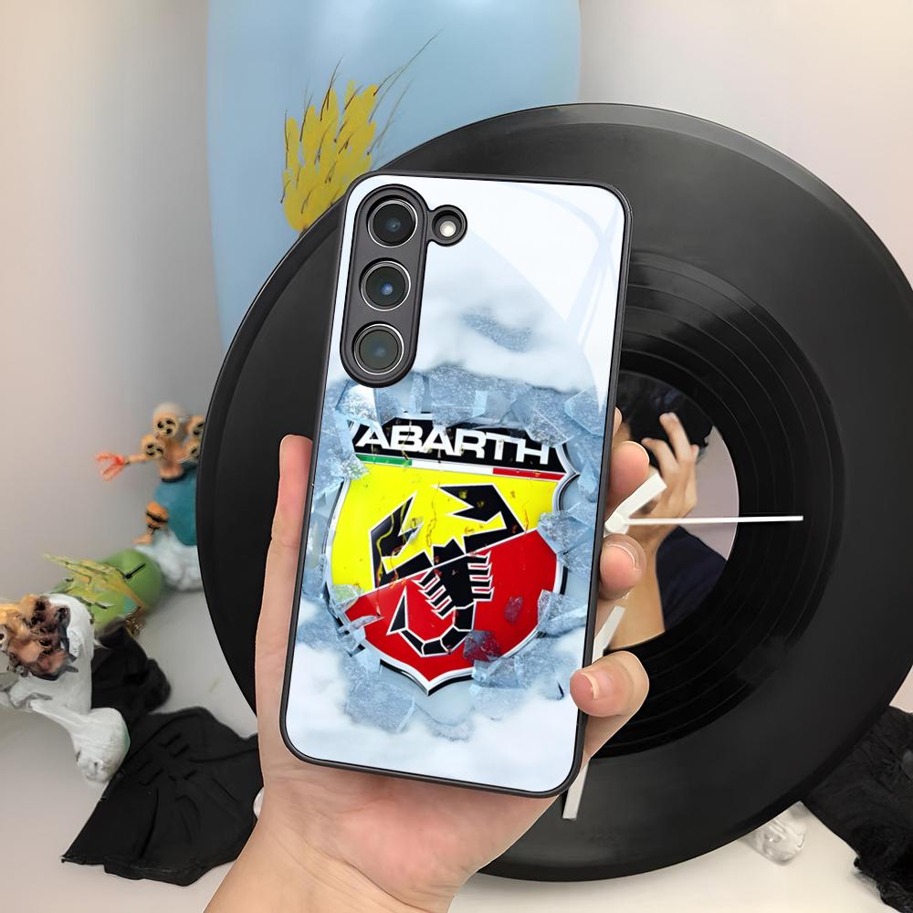 A-ABARTHs Italy Car Phone Case For Samsung Galaxy S25 S24 S23 S22 S20 S21 Note20 Ultra Plus Fe Colored Silver Cover