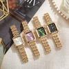 Stainless Steel Strap Watch Women Quartz Wristwatch Student Simple Square Quartz Watches