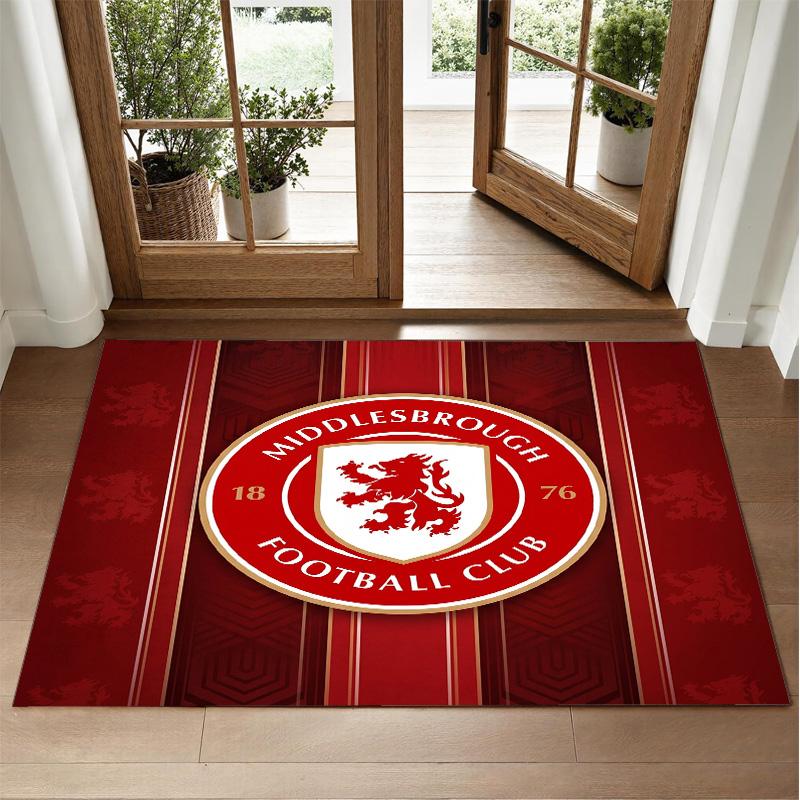 Middlesbrough Design Crystal Velvet Rug Soft Decorative Mat for Bedroom Entrance