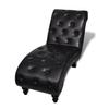 Chaise Lounge in Brown Artificial Leather