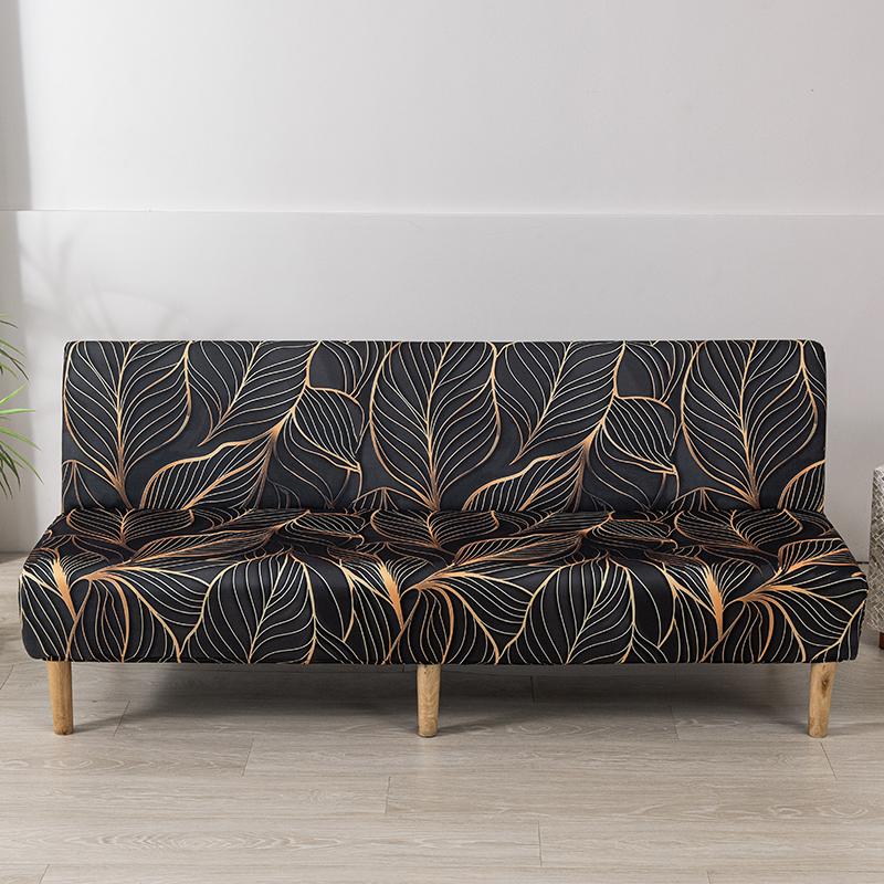 Чехол на футон без рукавов с цветочным принтом, эластичный чехол на диван-кровать, защитник мебели без подлокотников с эластичным низом, 1 шт.