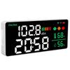 Decibel Sound Level Meter with Large LED Digital Temperature and Humidity Meter 4-in-1 Meter, Wall-Mounted 11-inch Display, 30-130dB Meter, Clock,