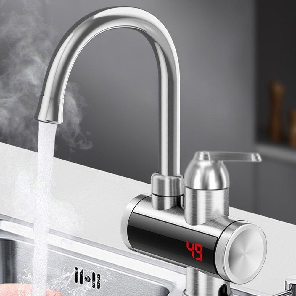 Digital Display Electric Water Heater Faucet 360° Rotating Electric Hot Water Faucet  Household