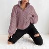Women's Burgundy Cable Knit Turtleneck Sweater, Cozy Winter Pullover, Ribbed Cuff