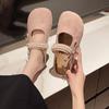 Spring and Summer Baotou Half Slippers Women's 2025 New Pearl One-pedal Thick-soled Cool Slippers Lazy