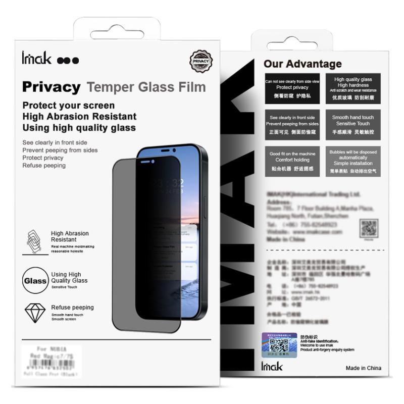Для Google Pixel 9 Pro XL Glass IMAK Privacy Temper Glass Full Screen Covering Film