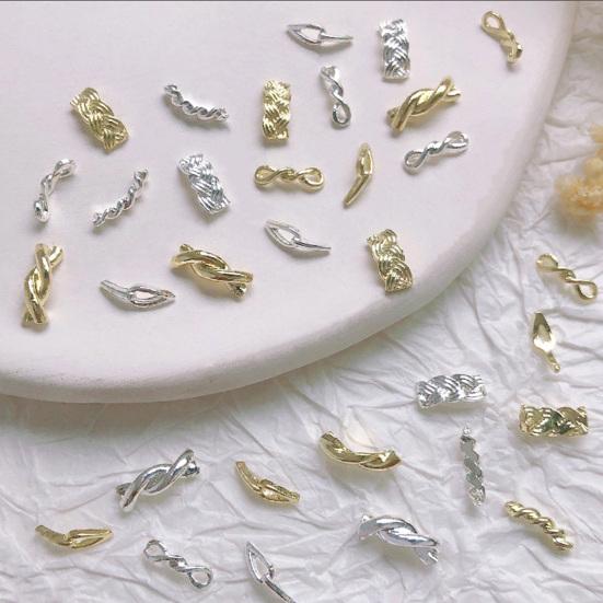 20 шт. Украшения для ногтей Изысканная форма Потрясающий визуальный эффект Случайный стиль Стильный 3D сверкающий художественный декор Инструменты для маникюра своими руками Подарок на день рождения