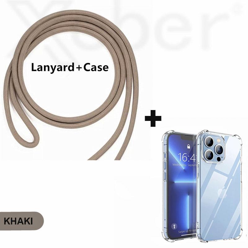 Crossbody Necklace Cord Lanyards Transparent Soft Phone Case For iPhone 17 16 15 12 14 Plus X XR 11 Pro Max 13 MiNi 13 Pro SE 3